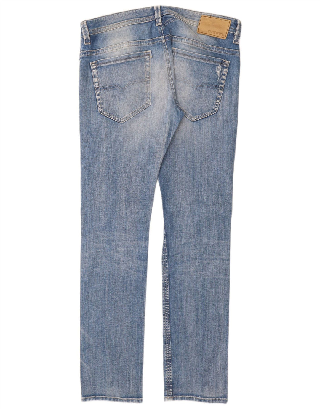 DIESEL Mens Thavar Acid Wash Slim Skinny Jeans W33 L32 Blue Cotton