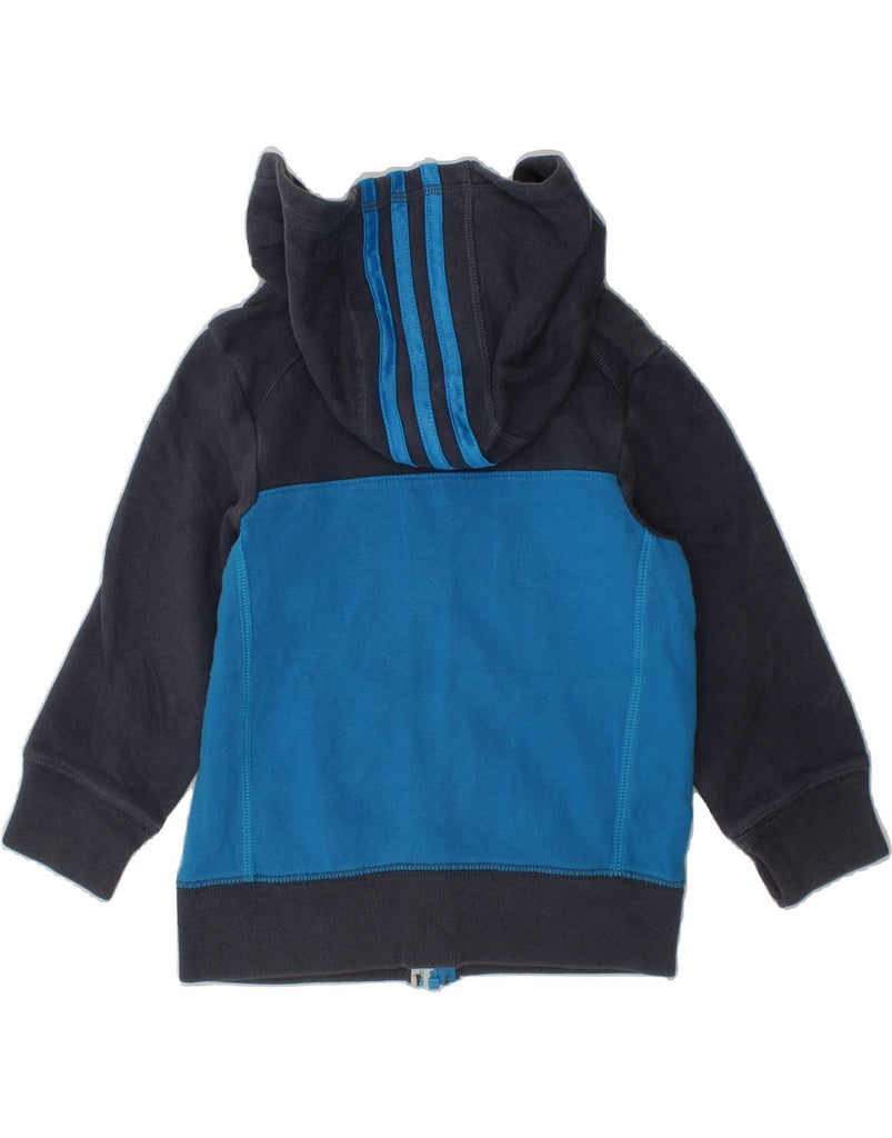 ADIDAS Baby Boys Zip Hoodie Sweater 18-24 Months Navy Blue Colourblock Vintage Adidas and Second-Hand Adidas from Messina Hembry 