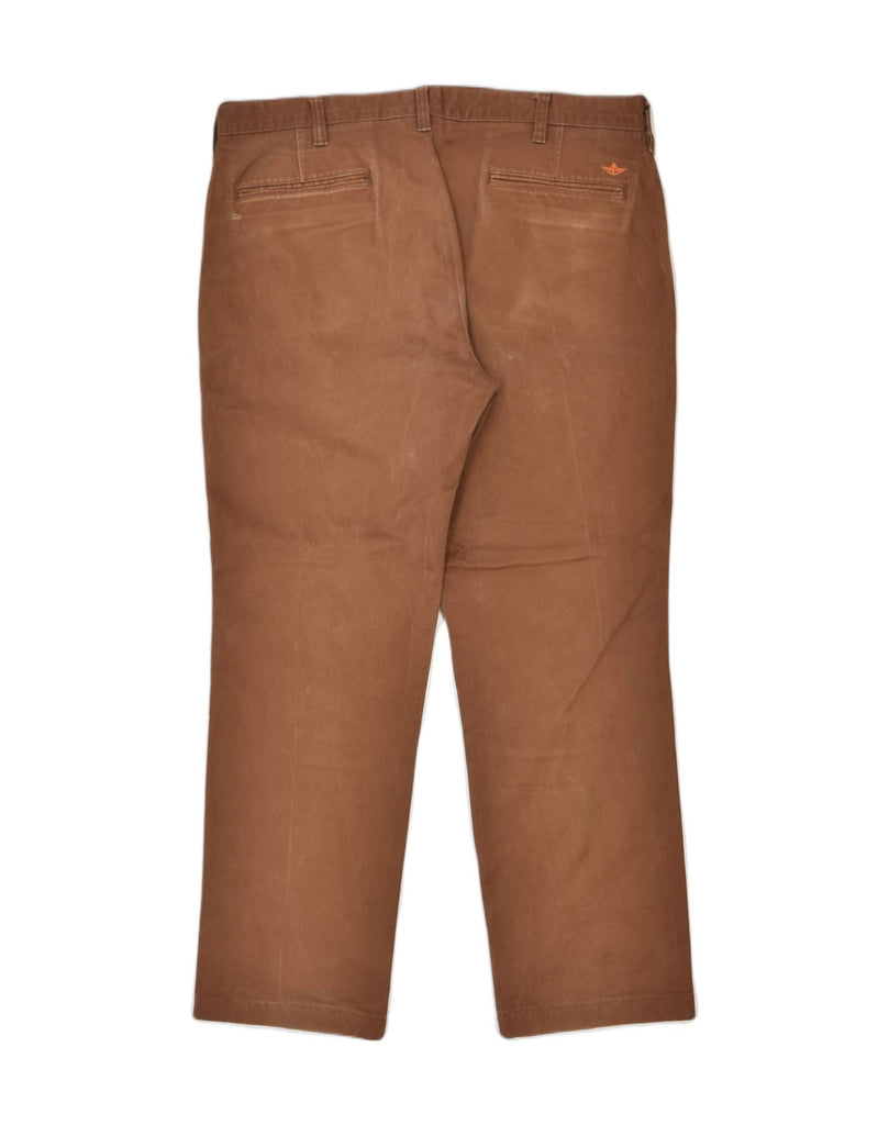 DOCKERS Mens Cropped Trousers W36 L27 Brown Cotton | Vintage | Thrift | Second-Hand | Used Clothing | Messina Hembry 