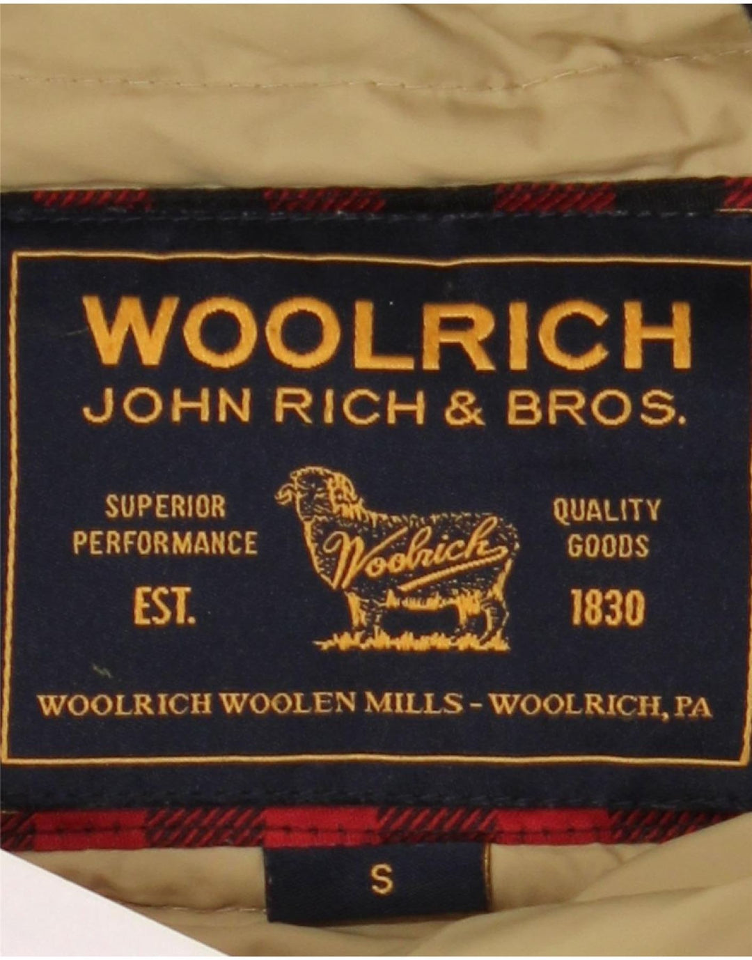 Woolrich Mens Bomber Windbreaker Jacket UK 36 Small Black Polyester