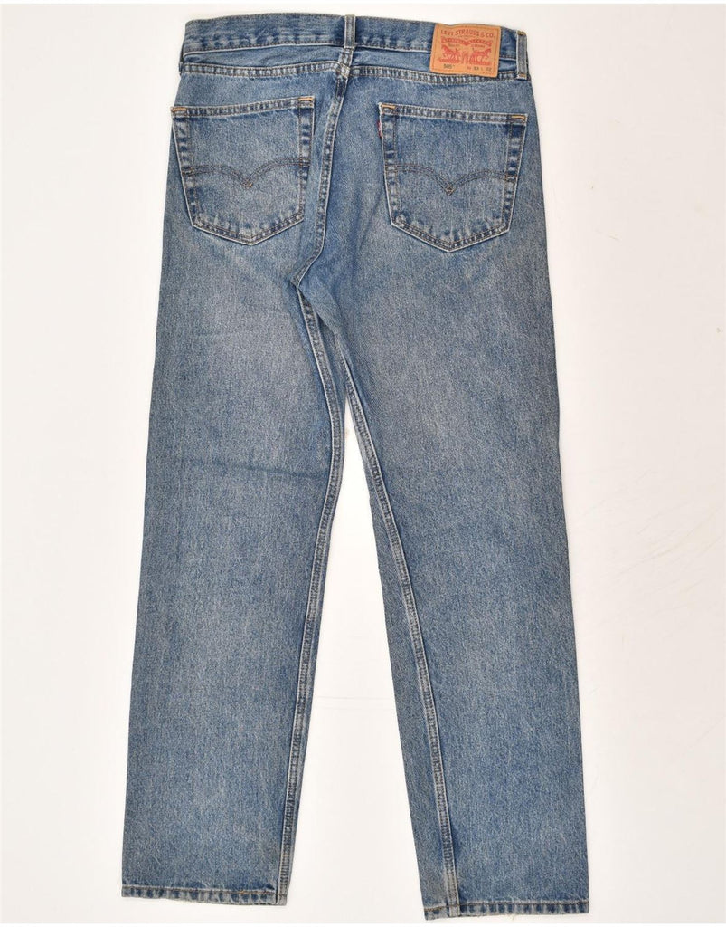 LEVI'S Mens 505 Straight Jeans W33 L32 Blue Cotton | Vintage Levi's | Thrift | Second-Hand Levi's | Used Clothing | Messina Hembry 