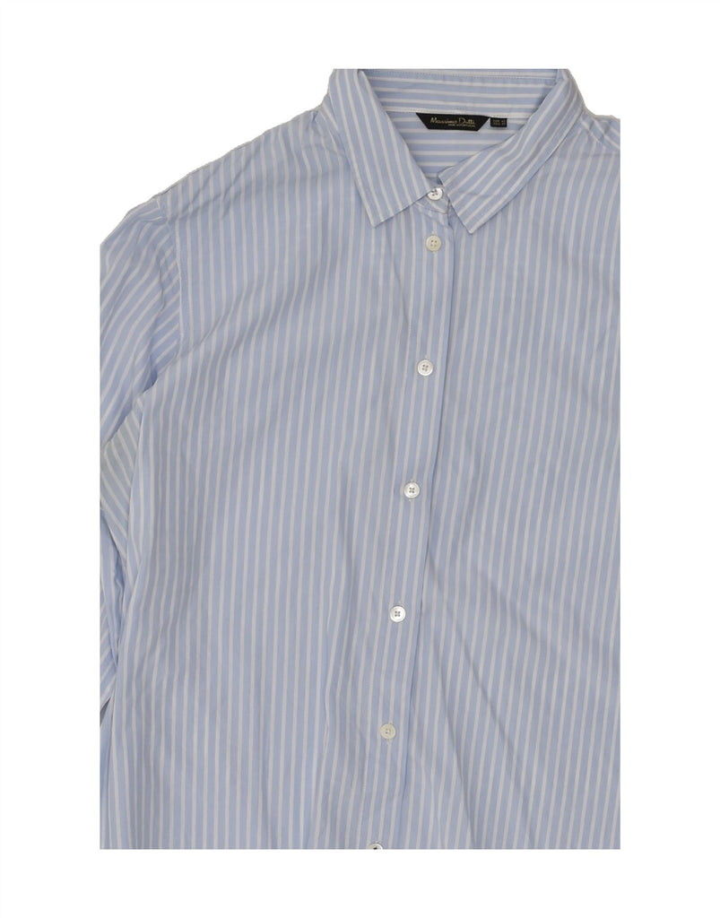 MASSIMO DUTTI Mens Shirt Size 40 Medium Blue Pinstripe Cotton | Vintage Massimo Dutti | Thrift | Second-Hand Massimo Dutti | Used Clothing | Messina Hembry 