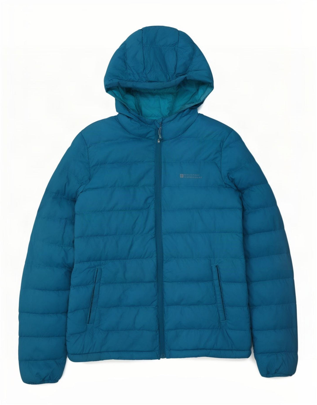 Mountain Warehouse Womens Hooded Padded Jacket UK 8 Small Blue Nylon