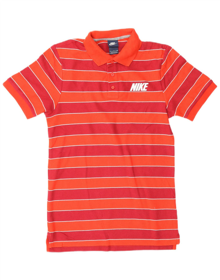 Nike Mens Graphic Polo Shirt Small Red Striped