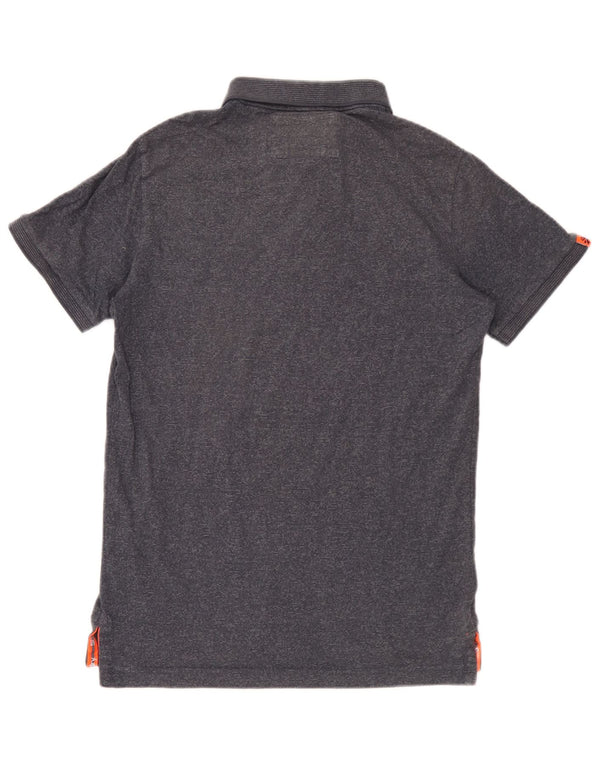 Superdry Mens Polo Shirt Medium Navy Blue Flecked