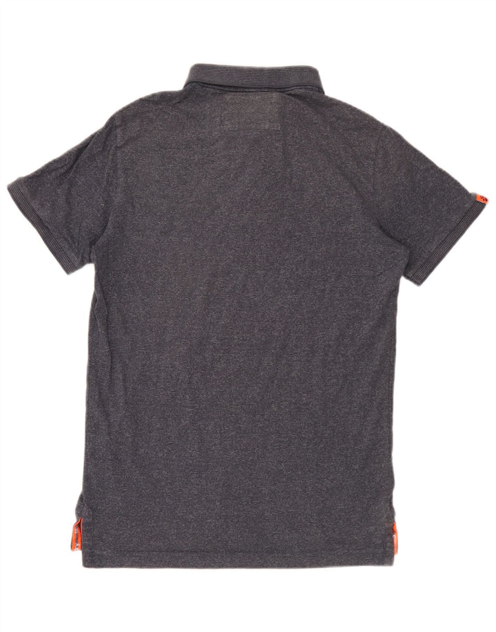 Superdry Mens Polo Shirt Medium Navy Blue Flecked