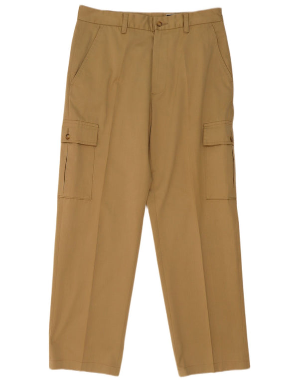 Carrera Mens Straight Cargo Trousers IT 50 W32 L31 Beige Cotton