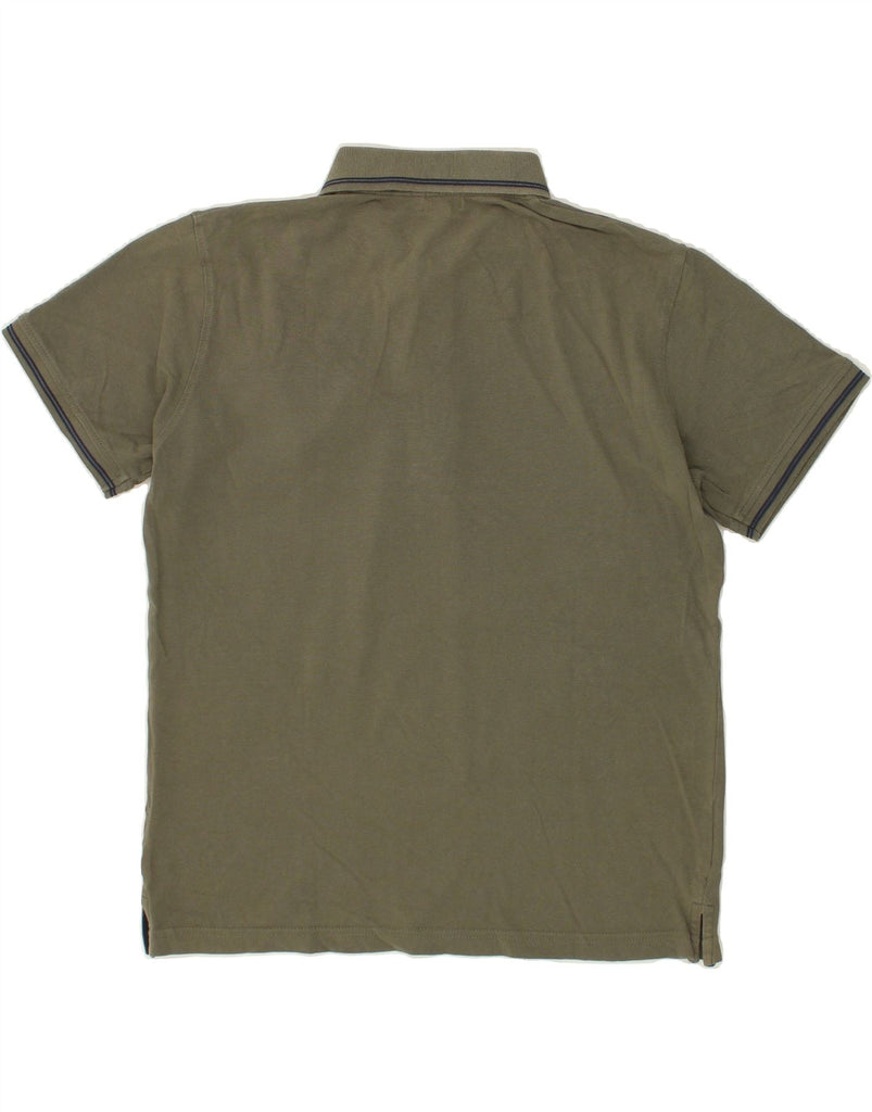 AVIREX Mens Polo Shirt Medium Khaki Cotton Vintage Avirex and Second-Hand Avirex from Messina Hembry 