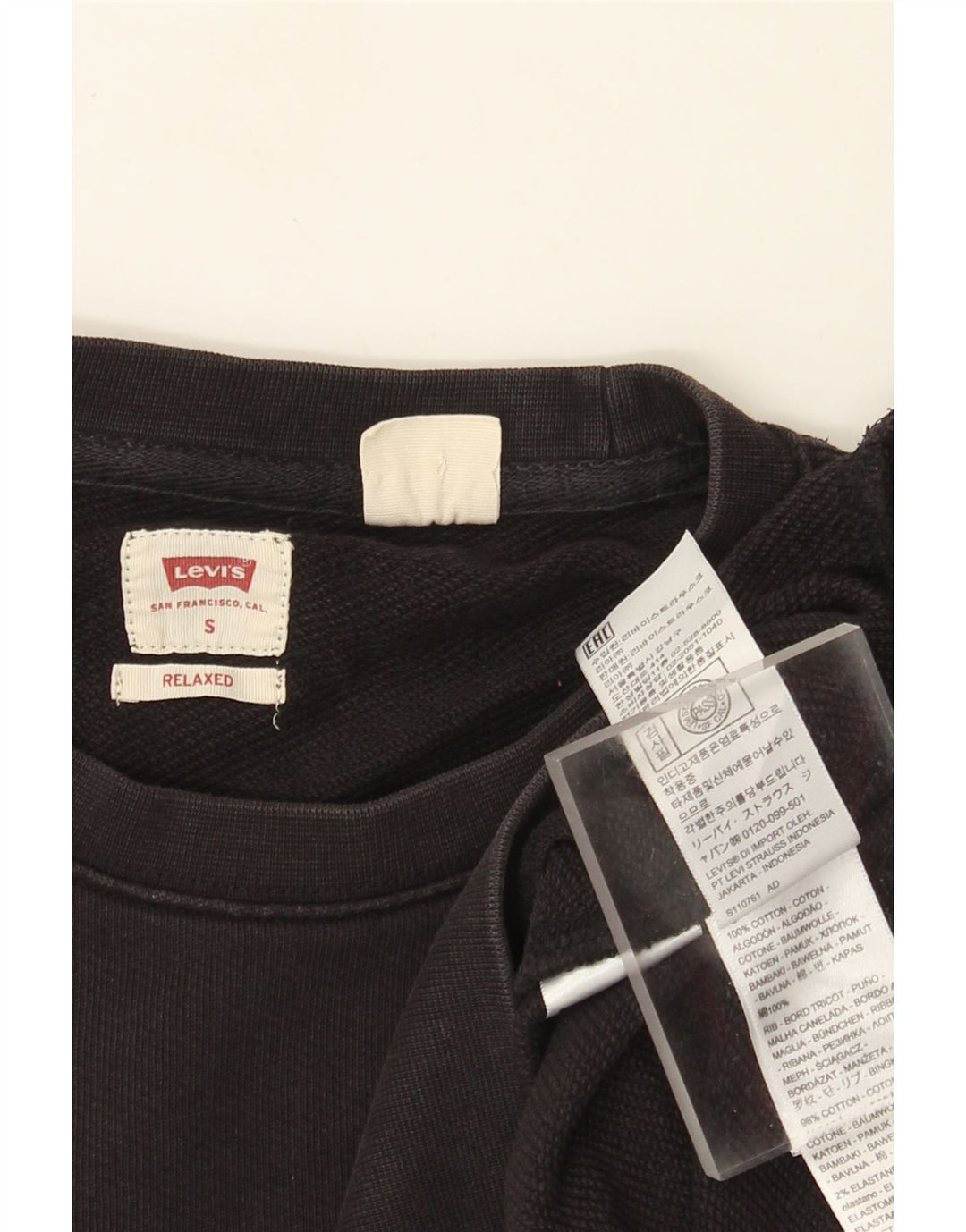 Levi's Mens Relaxed Graphic Sweatshirt Jumper Small Black