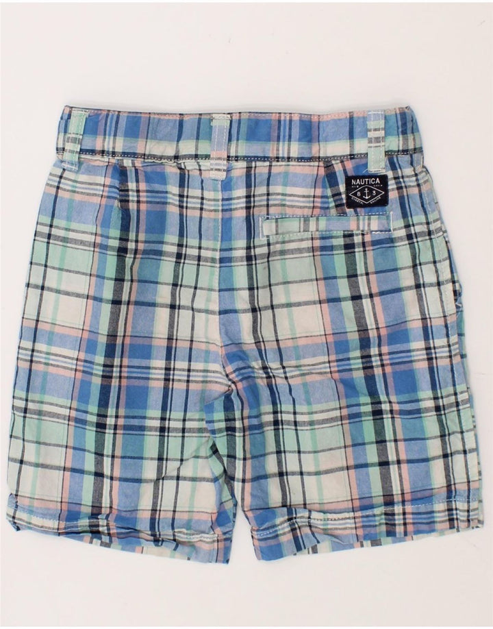 NAUTICA Boys Chino Shorts 3-4 Years W20  Blue Check Cotton Vintage Nautica and Second-Hand Nautica from Messina Hembry 