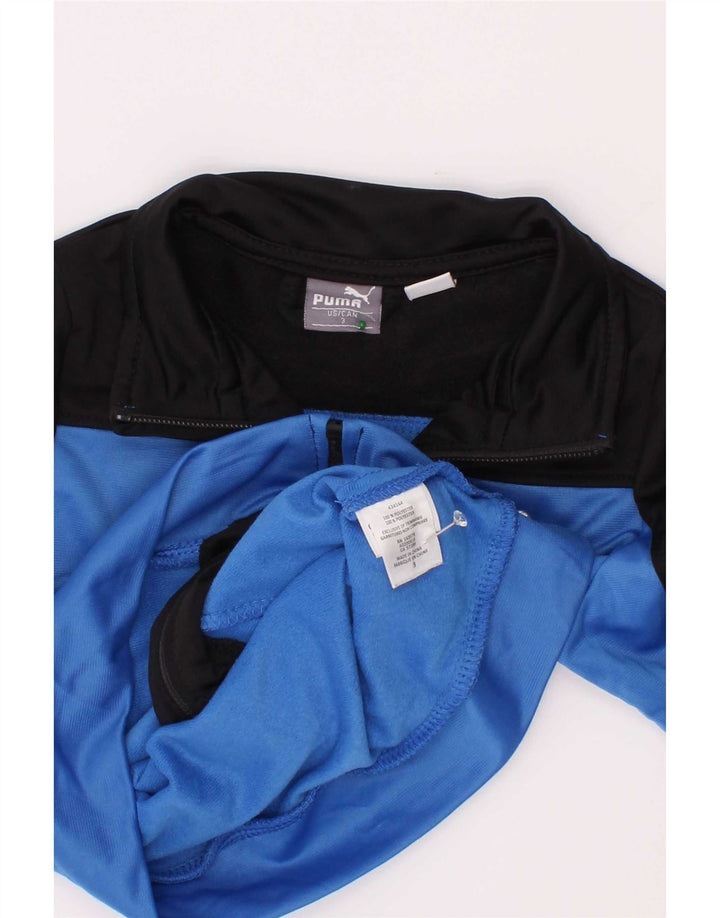 Puma Boys Graphic Tracksuit Top Jacket 2-3 Years Blue Colourblock Polyester