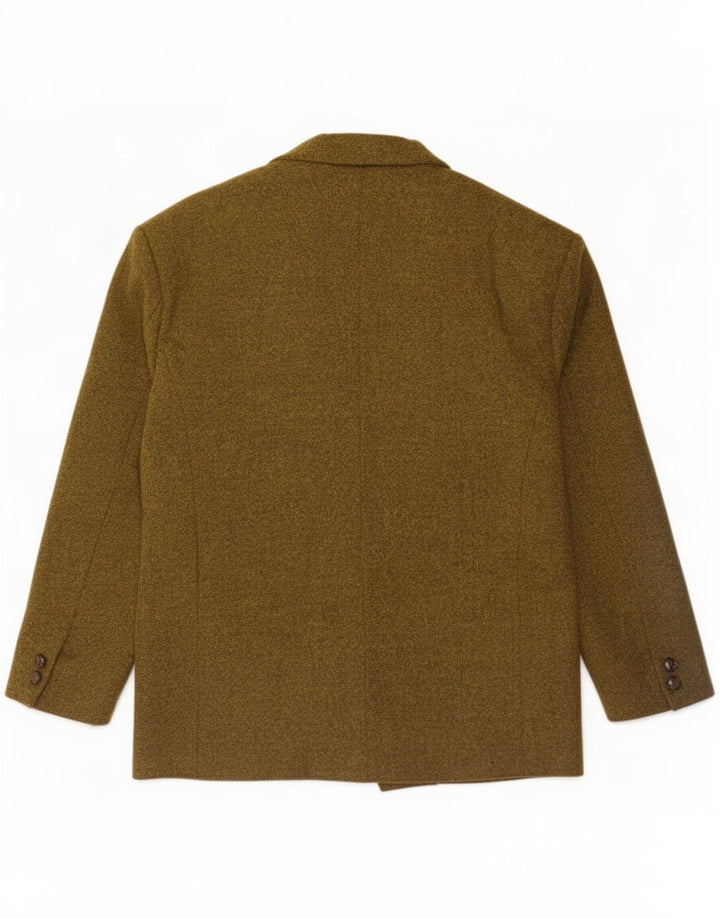 Vintage Mens 2 Button Blazer Jacket IT 50 Large Khaki Wool