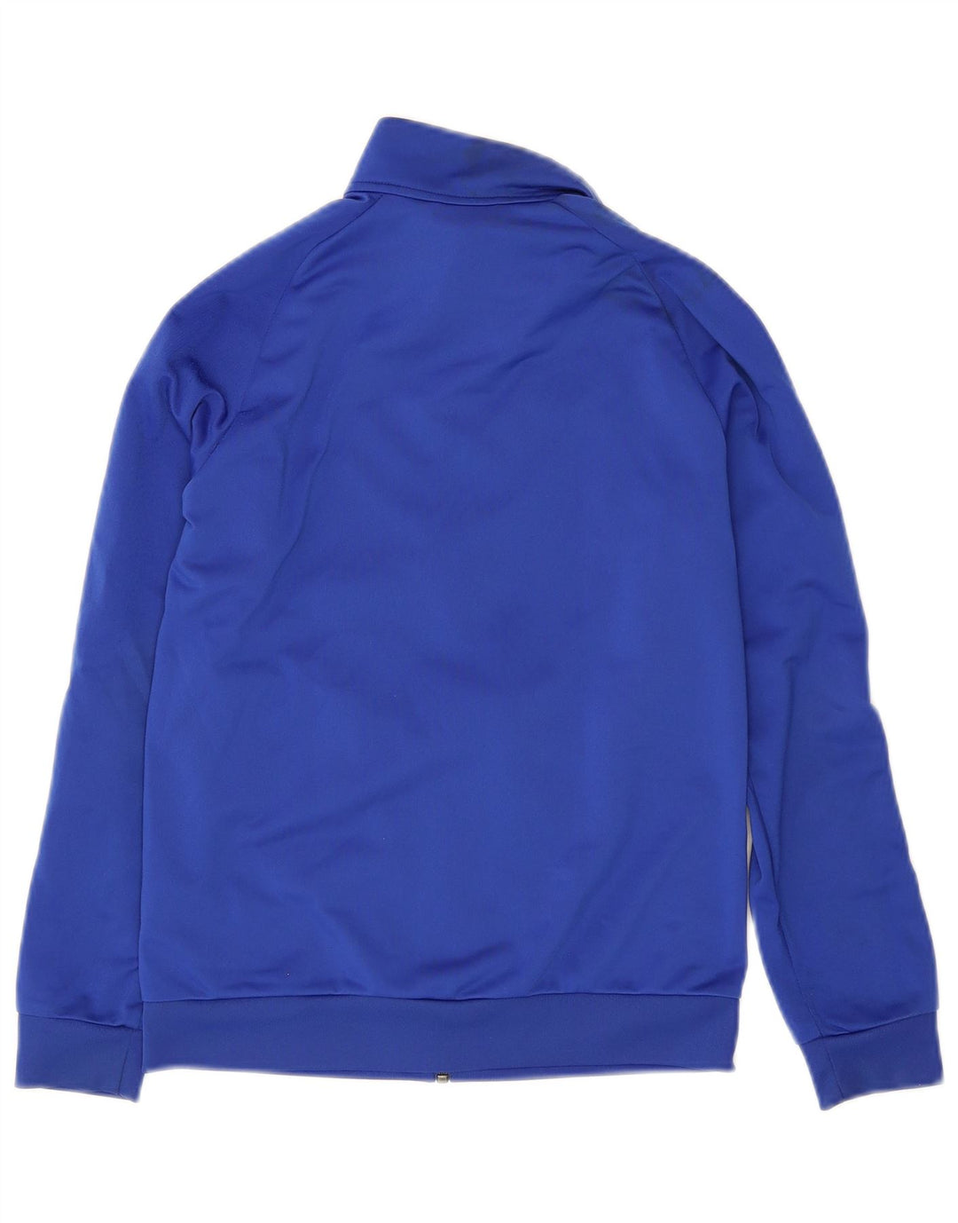 ADIDAS Boys Tracksuit Top Jacket 11-12 Years Blue Polyester
