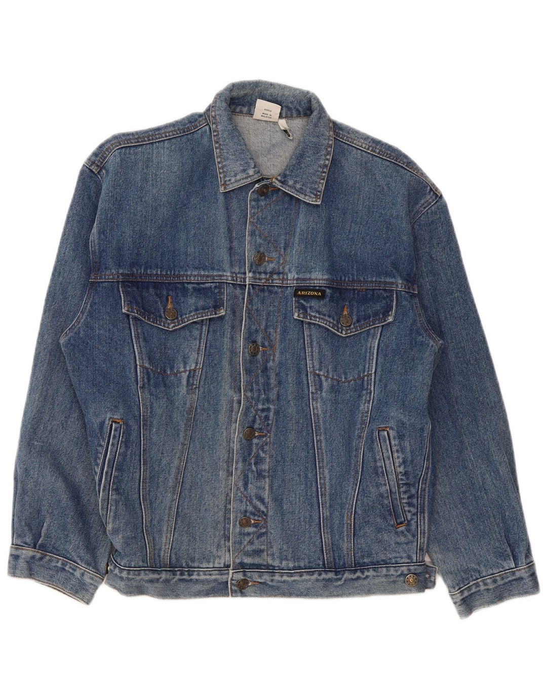 Arizona Mens Denim Jacket UK 34 XS Blue Cotton