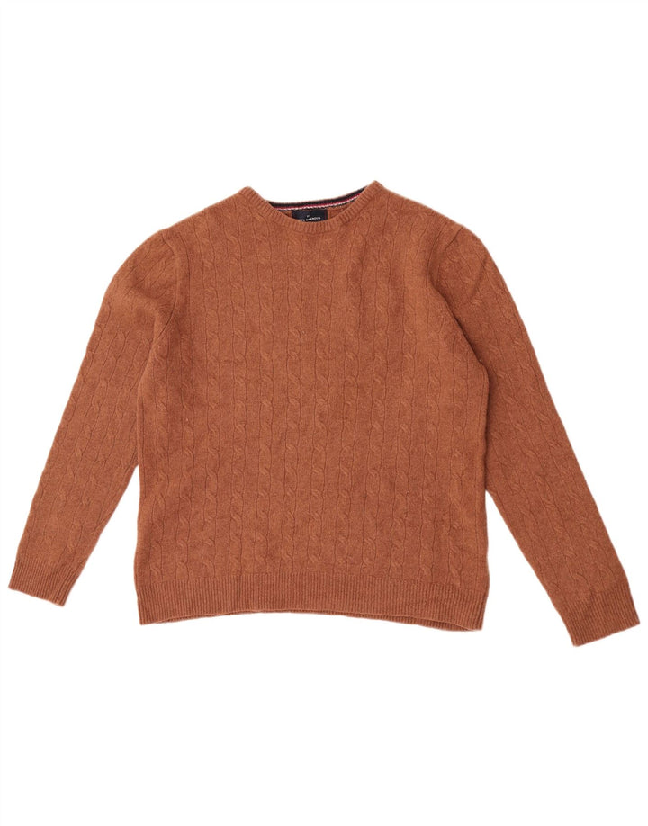 Marks & Spencer Boys Crew Neck Jumper Sweater 12-13 Years Brown