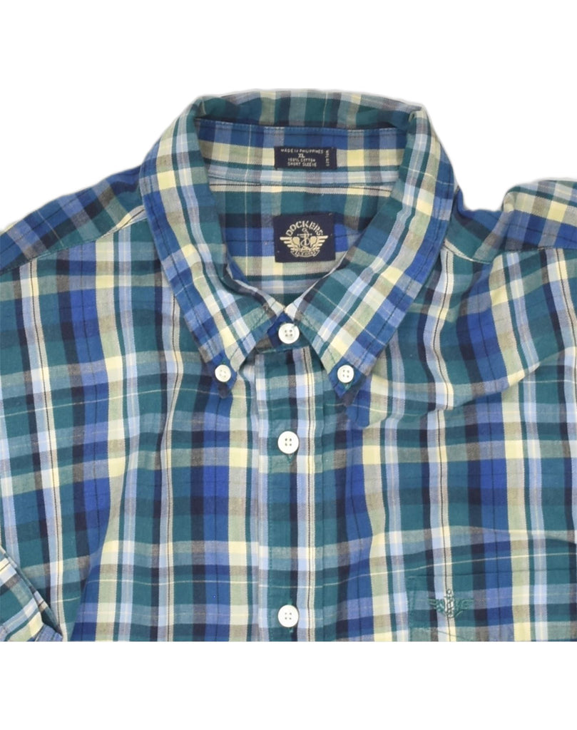 DOCKERS Mens Shirt XL Blue Check Cotton | Vintage Dockers | Thrift | Second-Hand Dockers | Used Clothing | Messina Hembry 