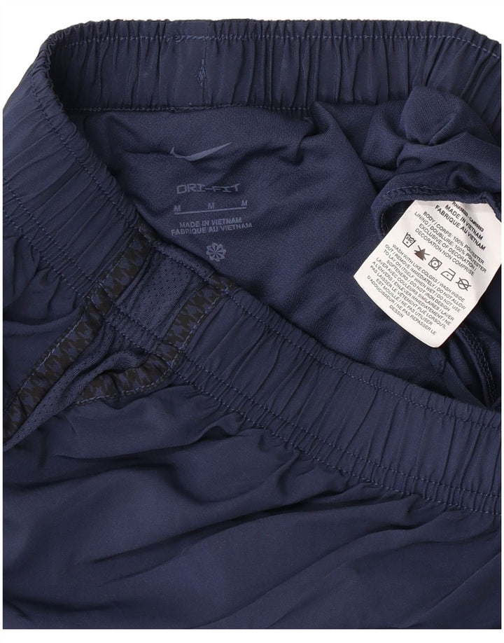 Nike Womens Dri Fit Sport Shorts UK 12 Medium Navy Blue Polyester