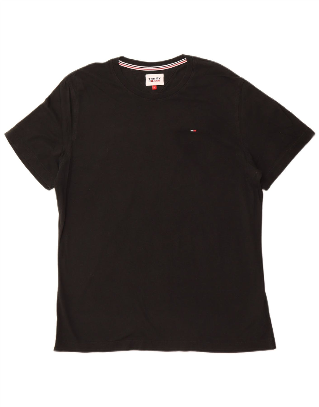 TOMMY HILFIGER Mens T-Shirt Top XL Black Cotton