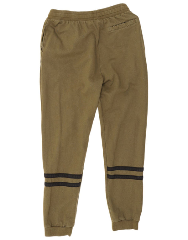 Ellesse Womens Tracksuit Trousers Joggers UK 18 XL Khaki Colourblock Cotton