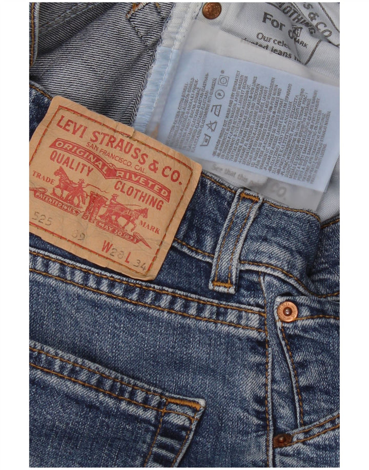 Levi's Womens 525 Bootcut Jeans W28 L30 Blue Cotton