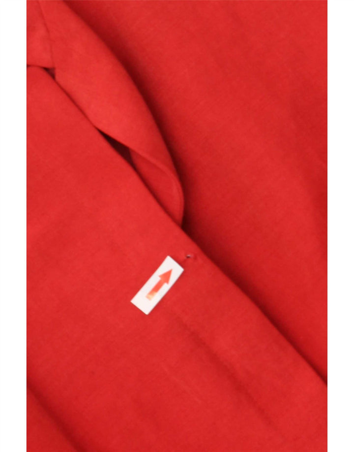 Armani Collezioni Womens Blazer Jacket IT 42 Medium Red Linen