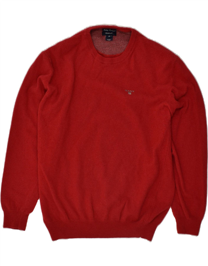 GANT Womens Crew Neck Jumper Sweater UK 22 3XL Red Wool Vintage Gant and Second-Hand Gant from Messina Hembry 