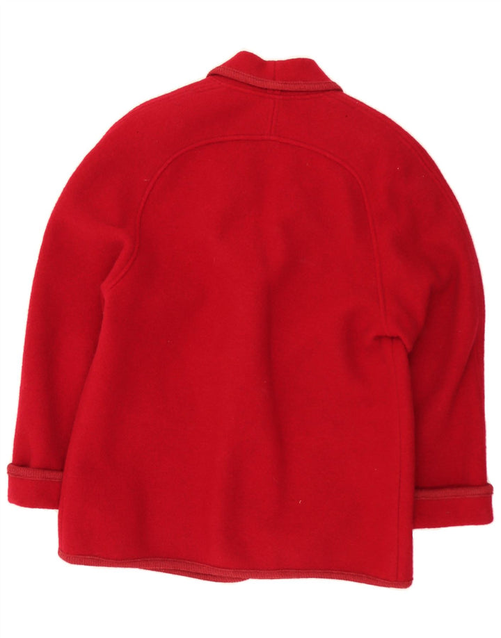 VINTAGE Womens Double Breasted Overcoat UK 14 Medium Red Vintage Vintage and Second-Hand Vintage from Messina Hembry 