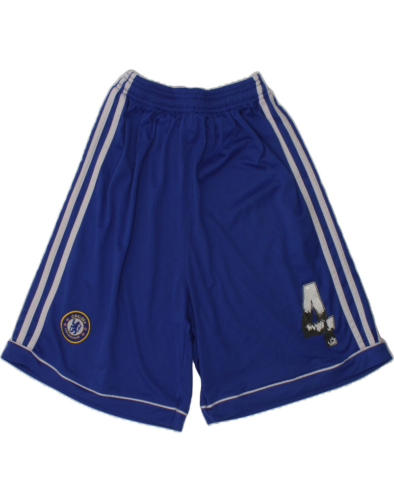 ADIDAS Boys Chelsea FC Sport Shorts 9-10 Years Medium Blue Polyester | Vintage Adidas | Thrift | Second-Hand Adidas | Used Clothing | Messina Hembry 