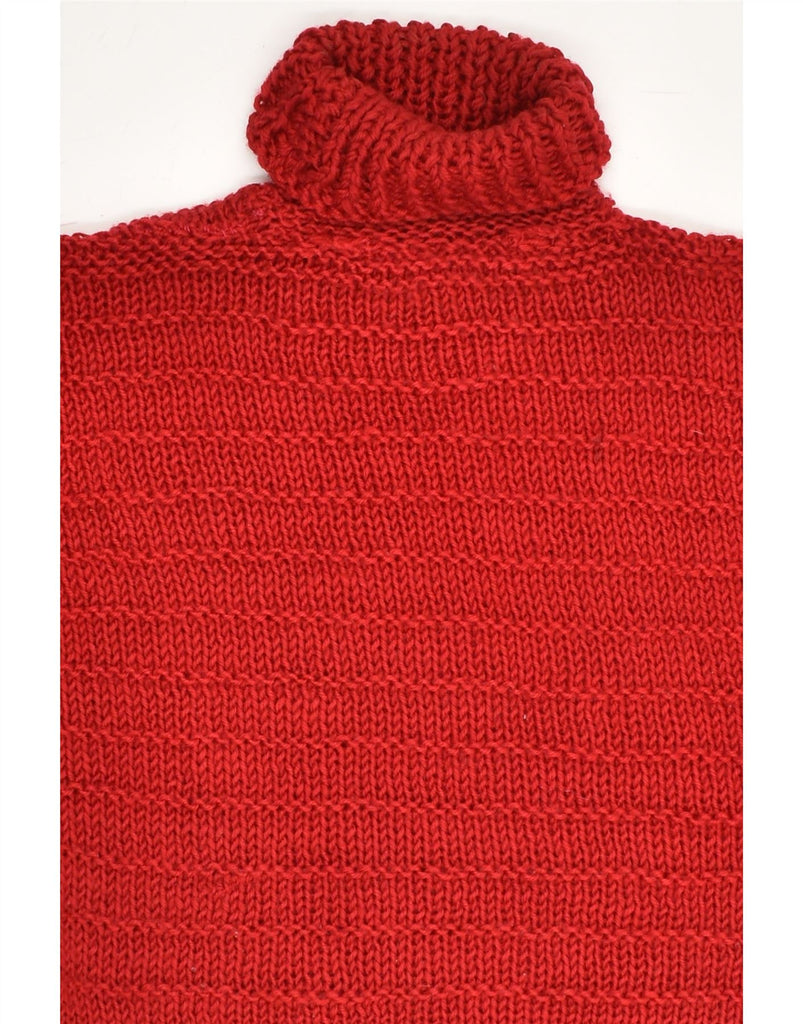 VINTAGE Womens Roll Neck Jumper Sweater UK 12 Medium Red | Vintage Vintage | Thrift | Second-Hand Vintage | Used Clothing | Messina Hembry 