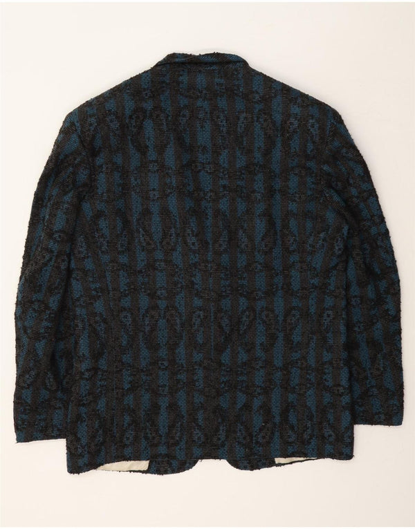 Guarnieri Mens 2 Button Blazer Jacket UK 40 Large Blue Paisley