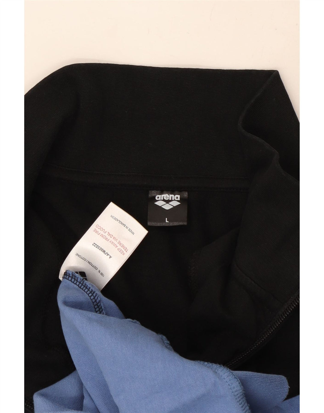 Arena Mens Tracksuit Top Jacket Large Blue Colourblock Cotton