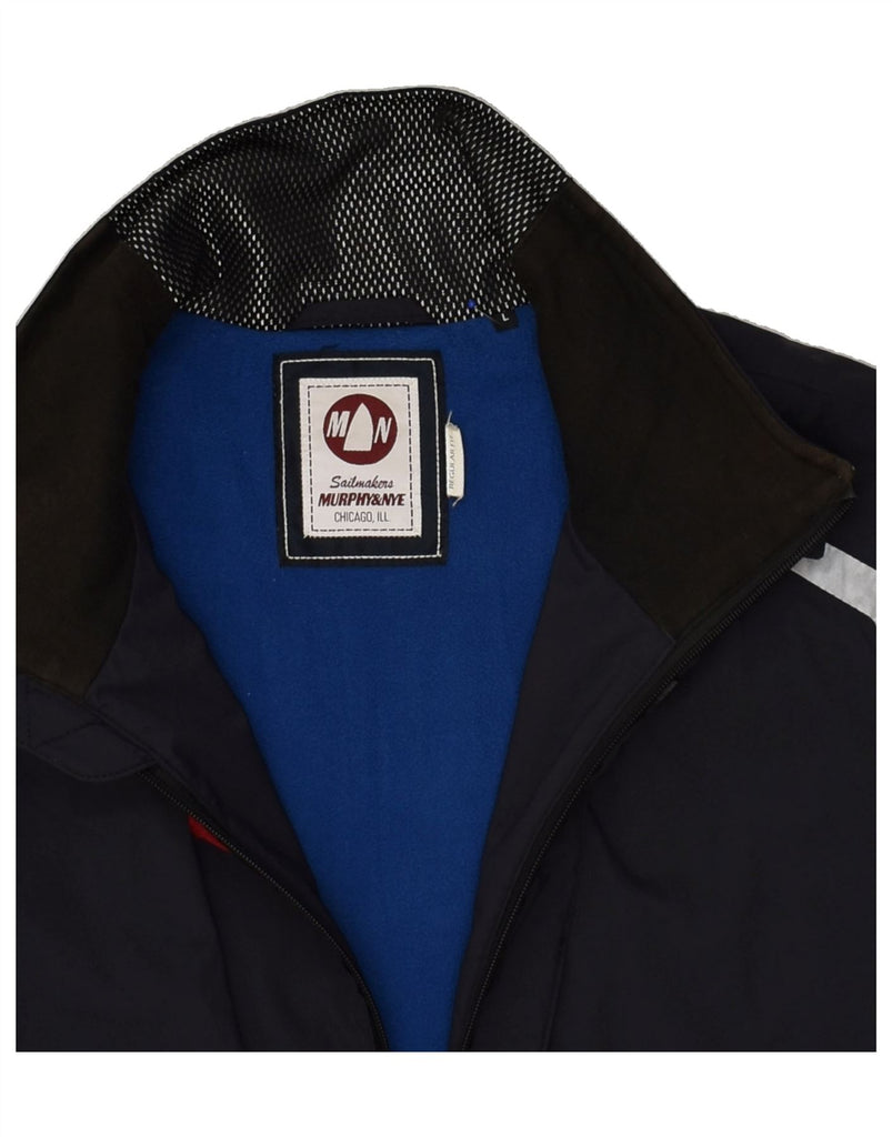 MURPHY & NYE Mens Regular Fit Windbreaker Jacket UK 40 Large Navy Blue | Vintage Murphy & Nye | Thrift | Second-Hand Murphy & Nye | Used Clothing | Messina Hembry 