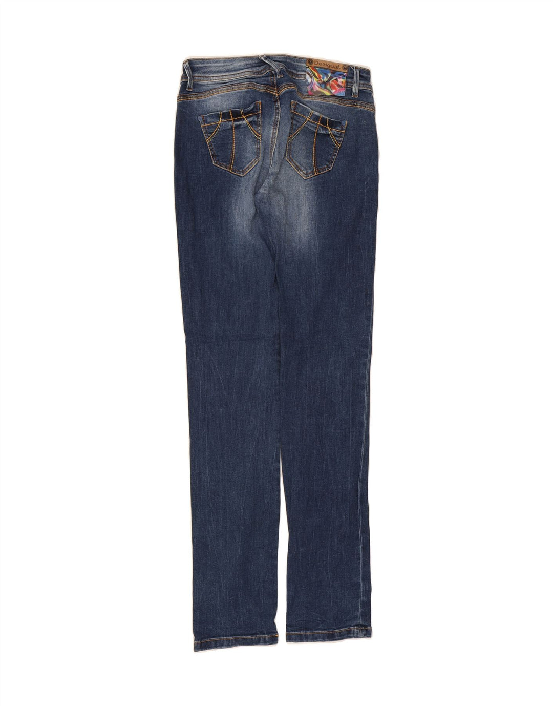 DESIGUAL Womens Slim Jeans W26 L34 Blue Cotton Vintage Desigual and Second-Hand Desigual from Messina Hembry 