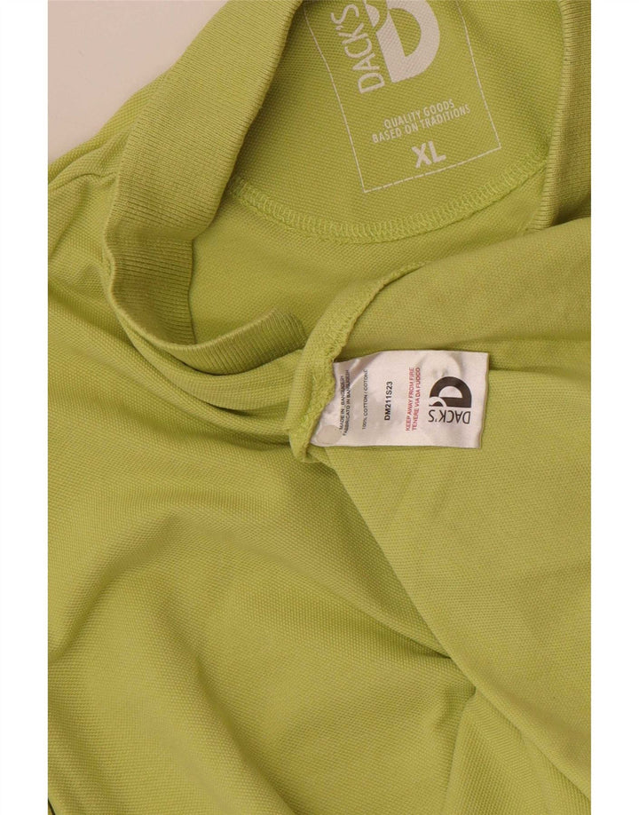 Dack's Mens Polo Shirt XL Green Cotton