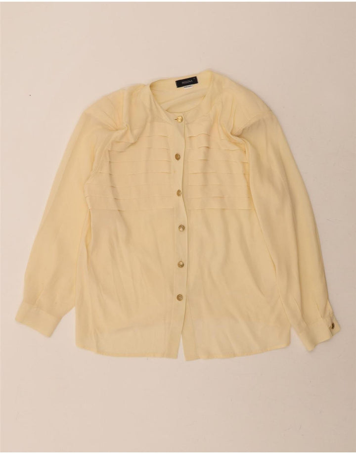 PERSONA Womens Oversized See Through Shirt Blouse Size 19 Small Yellow Vintage Persona and Second-Hand Persona from Messina Hembry 