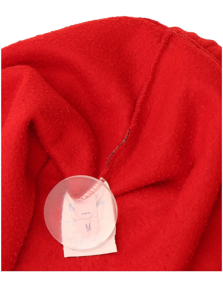 SERGIO TACCHINI Mens Zip Neck Fleece Jumper Medium Red Polyester