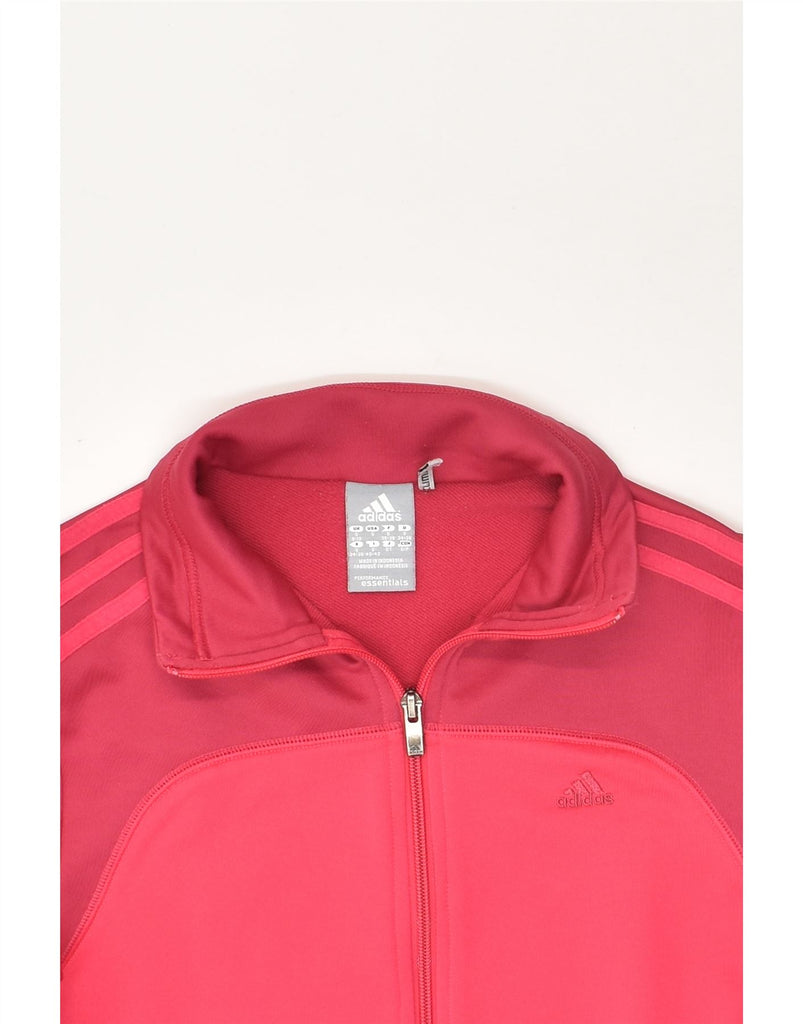 ADIDAS Womens Tracksuit Top Jacket UK 8/10 Small Pink Polyester | Vintage Adidas | Thrift | Second-Hand Adidas | Used Clothing | Messina Hembry 