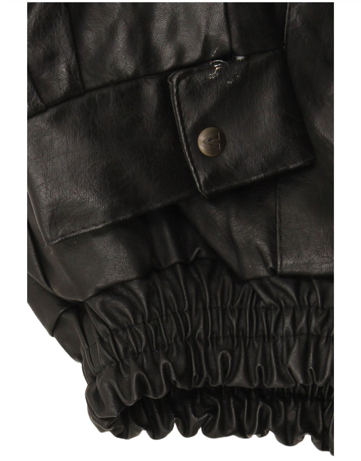 VINTAGE Mens Leather Jacket UK 42 XL Black