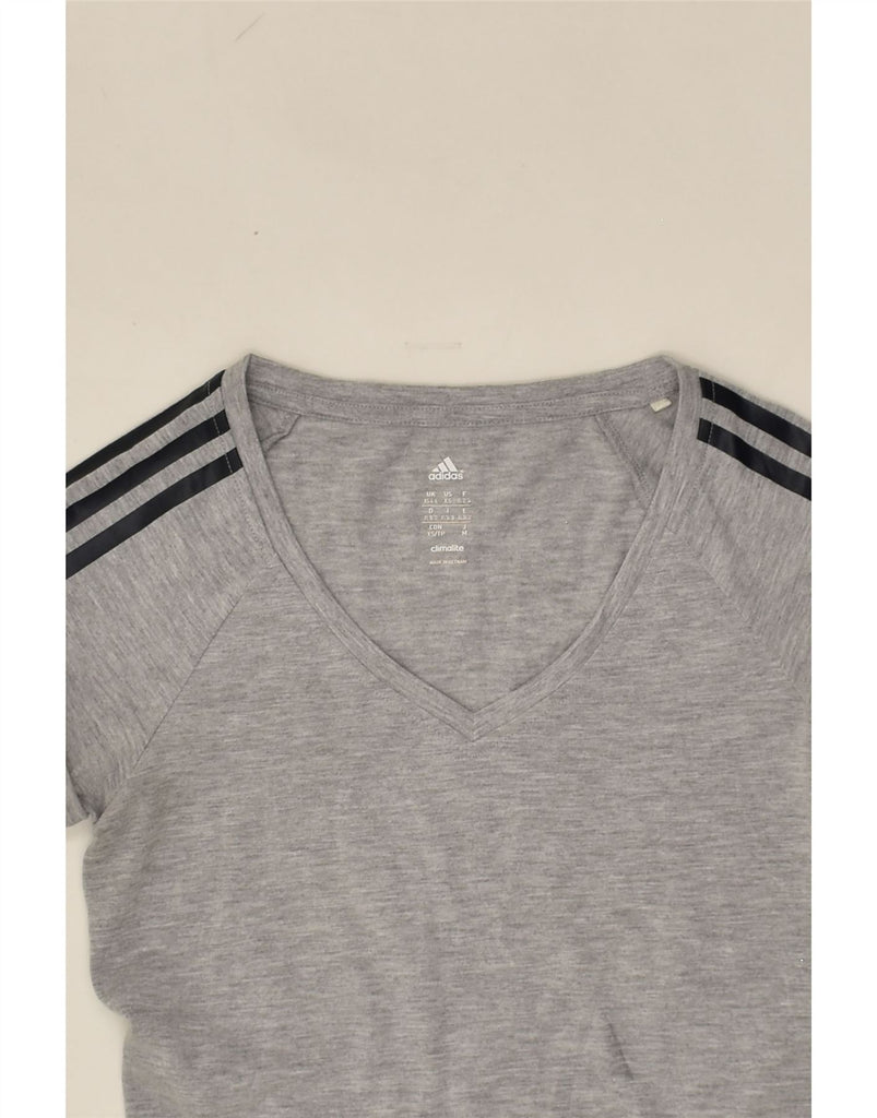 ADIDAS Womens Graphic T-Shirt Top Size 4/6 XS  Grey | Vintage Adidas | Thrift | Second-Hand Adidas | Used Clothing | Messina Hembry 