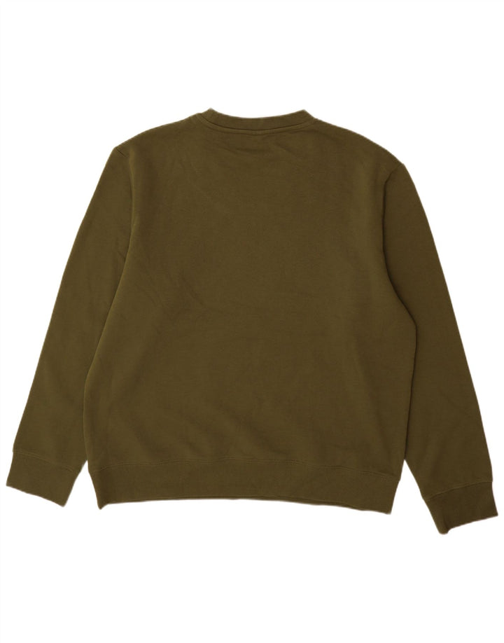 Jack & Jones Mens Graphic Sweatshirt Jumper 2XL Khaki Cotton