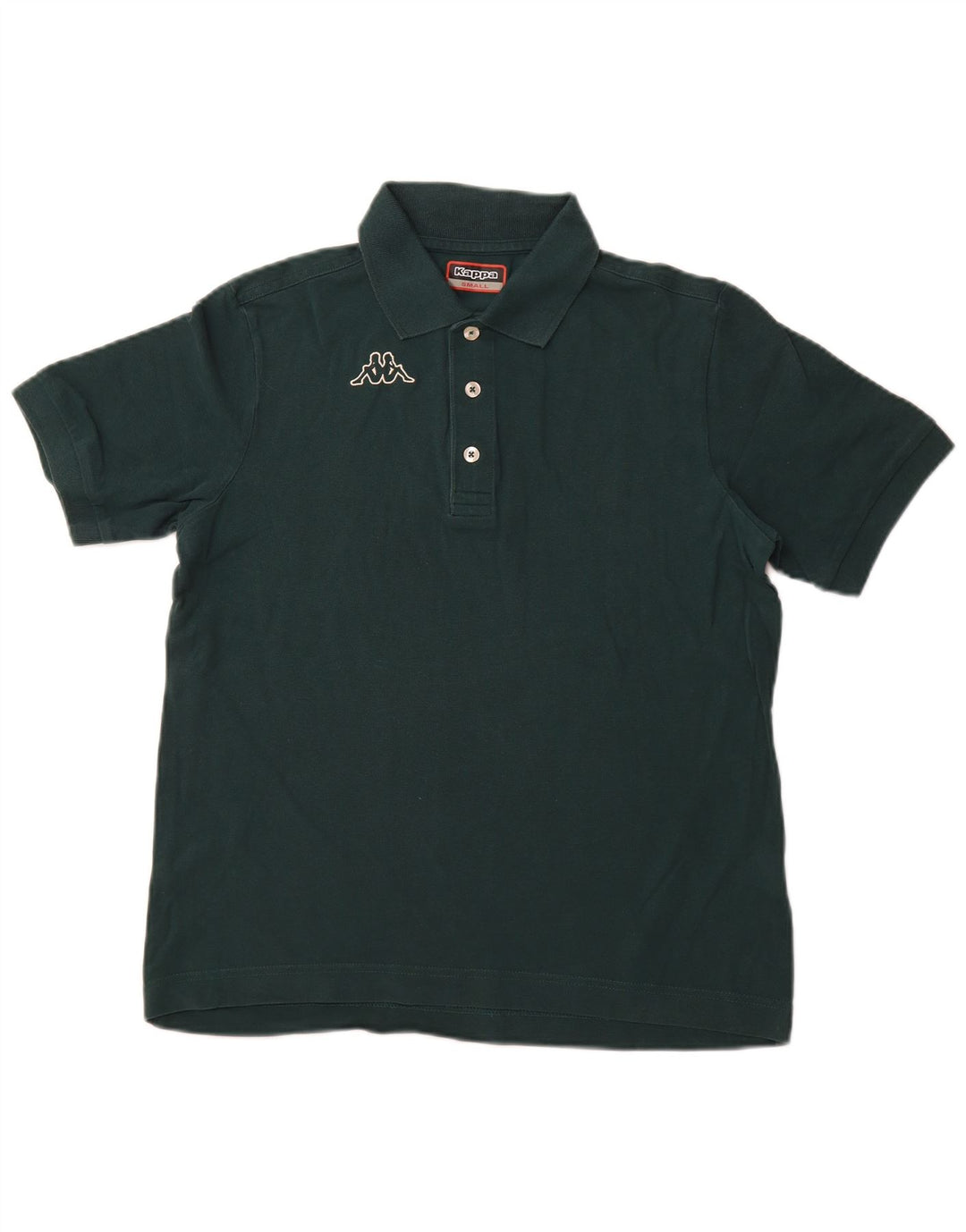 KAPPA Mens Graphic Polo Shirt Small Green Cotton