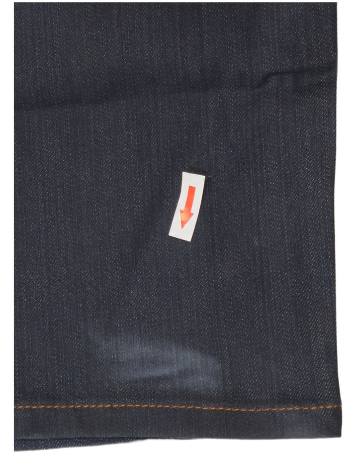 Zara Mens Straight Jeans EU 42 Large W32 L32 Navy Blue Cotton