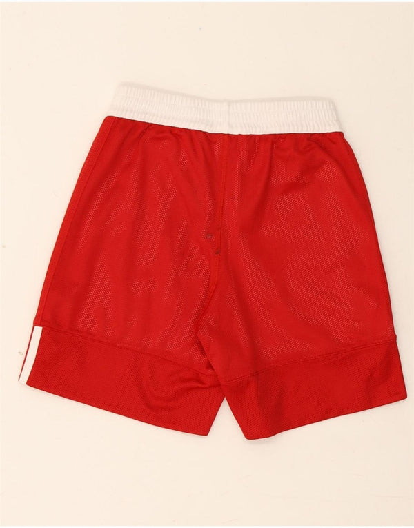 Adidas Boys Sport Shorts 9-10 Years Red Colourblock Polyester