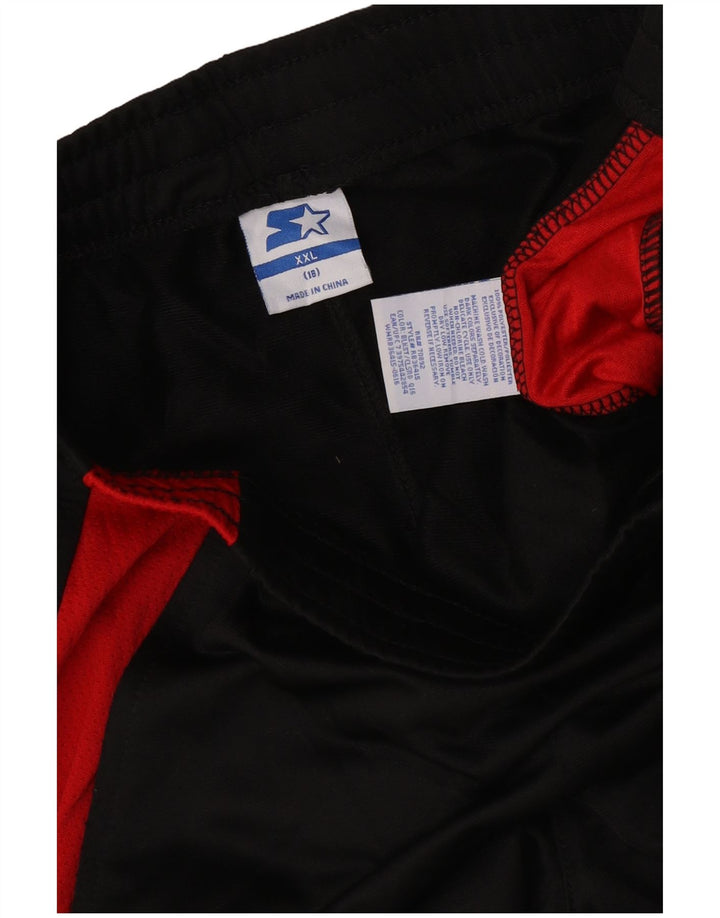Starter Boys Tracksuit Trousers 15-16 Years 2XL Black Colourblock Polyester