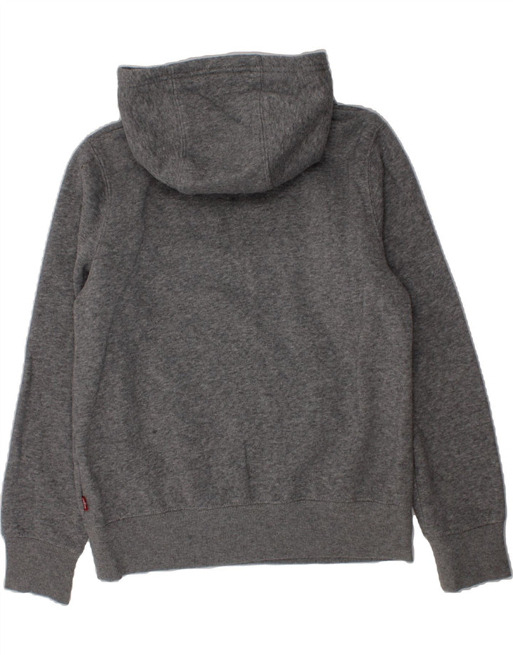 LEVI'S Boys Graphic Hoodie Jumper 9-10 Years Grey Cotton Vintage Levi's and Second-Hand Levi's from Messina Hembry 