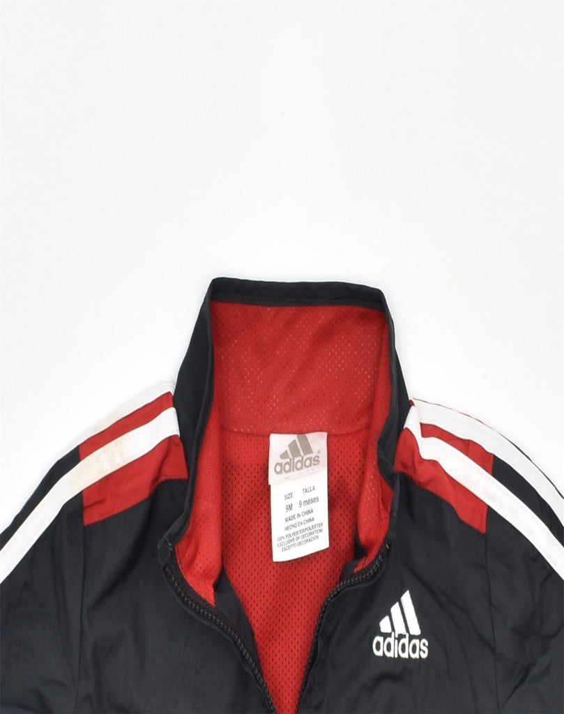 ADIDAS Baby Boys Rain Jacket 6-9 Months Black Polyester | Vintage | Thrift | Second-Hand | Used Clothing | Messina Hembry 