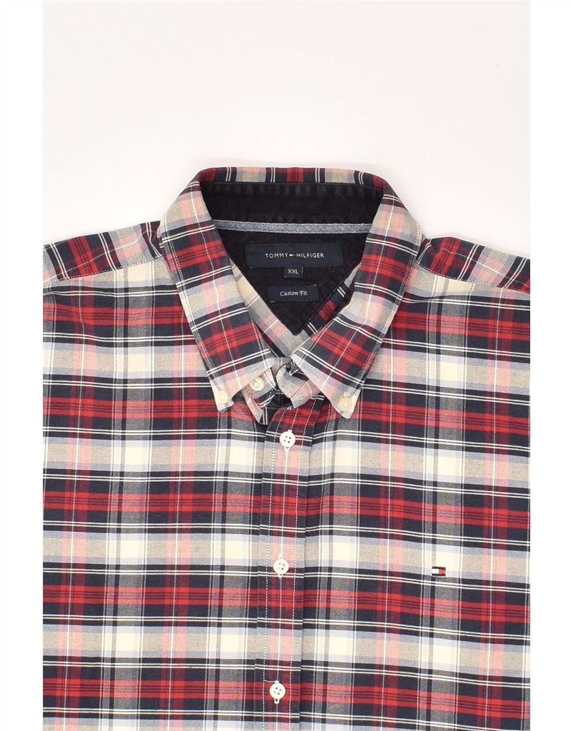 TOMMY HILFIGER Mens Shirt 2XL Red Check Cotton | Vintage Tommy Hilfiger | Thrift | Second-Hand Tommy Hilfiger | Used Clothing | Messina Hembry 