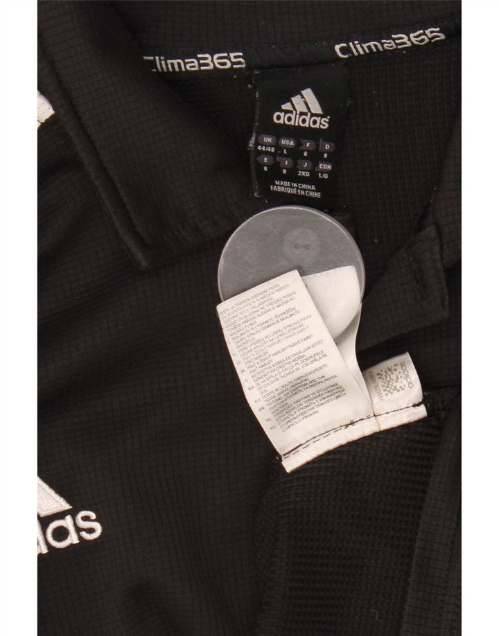 ADIDAS Mens New Zealand Polo Shirt UK 44/46 Large Black Colourblock