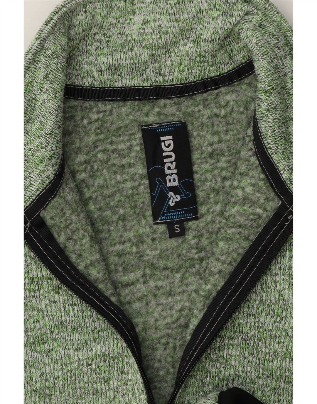 Brugi Womens Tracksuit Top Jacket UK 10 Small Green Flecked