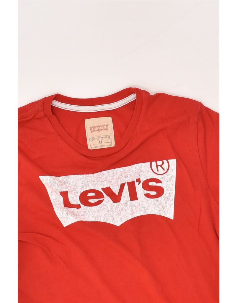 LEVI'S Boys Graphic T-Shirt Top 11-12 Years Red Cotton | Vintage Levi's | Thrift | Second-Hand Levi's | Used Clothing | Messina Hembry 